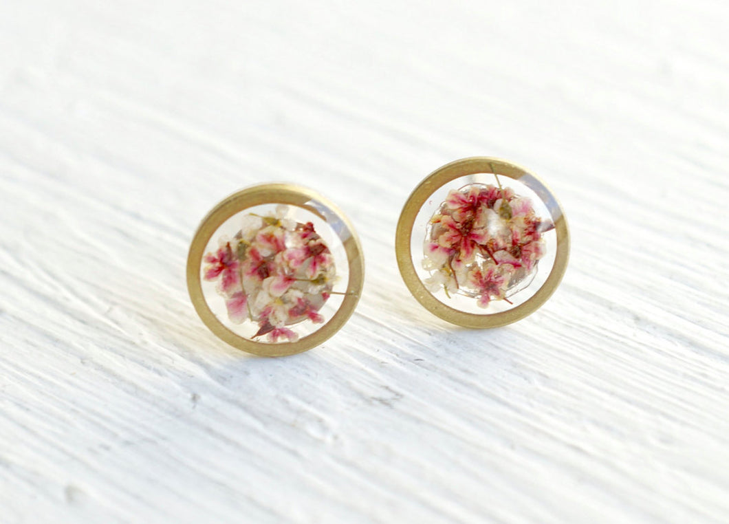 Pressed Flower Resin Earrings - Shop Sueternity Earrings & Clip-ons - Pinkoi