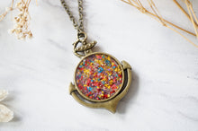 Real Dried Flowers in Resin Anchor Necklace in Party Mix