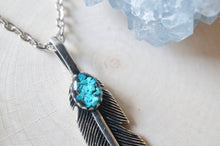 Real Pressed Flowers and Resin Necklace, Silver Feather in Teal