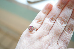 Real Pressed Flower and Resin Ring, Customizable Bands