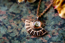 Real Pressed Flowers in Resin, Rose Gold Necklace in White - Defect